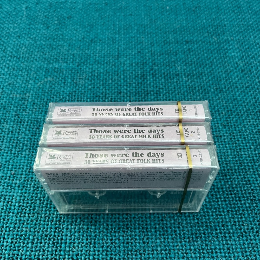 Vintage Readers Digest “Those Were the Days” Compilation Cassette Tapes (Sealed)